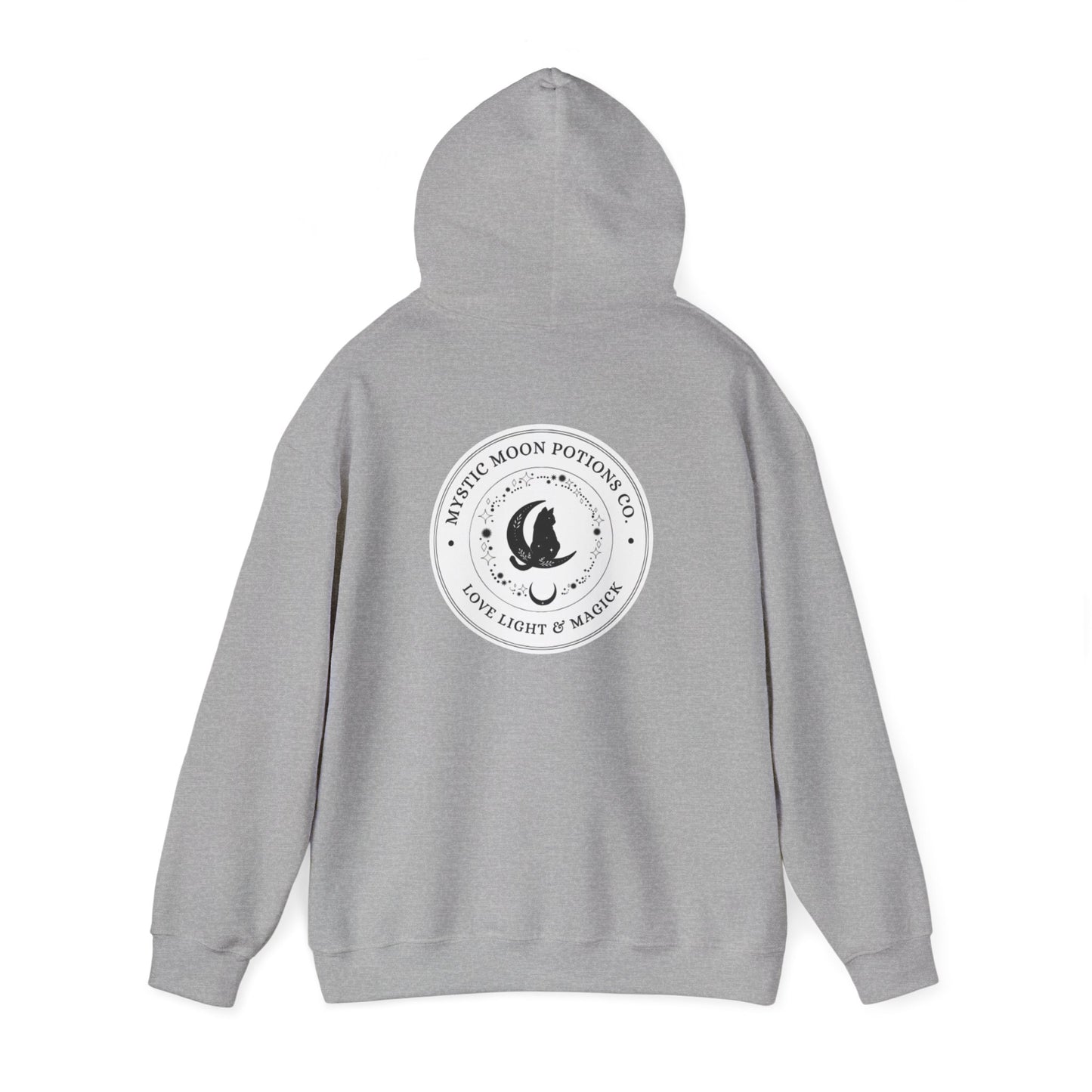 Mystic Moon Potions Co. Hoodie, Unisex Hooded Sweatshirt, Cozy Witchy Apparel, Halloween Gift, Spiritual Fashion, Everyday Wear