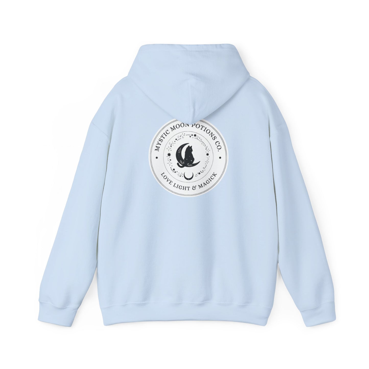 Mystic Moon Potions Co. Hoodie, Unisex Hooded Sweatshirt, Cozy Witchy Apparel, Halloween Gift, Spiritual Fashion, Everyday Wear