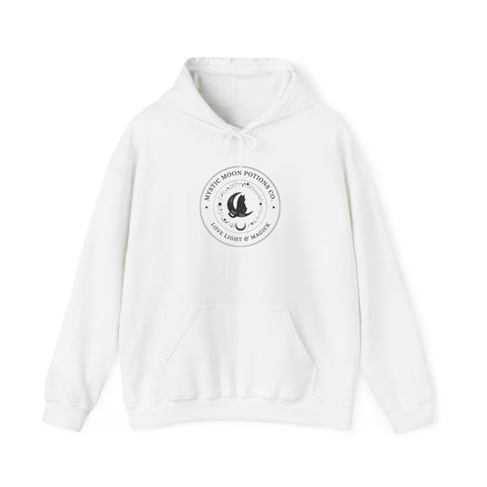 Mystic Moon Potions Co. Hoodie, Unisex Hooded Sweatshirt, Cozy Witchy Apparel, Halloween Gift, Spiritual Fashion, Everyday Wear