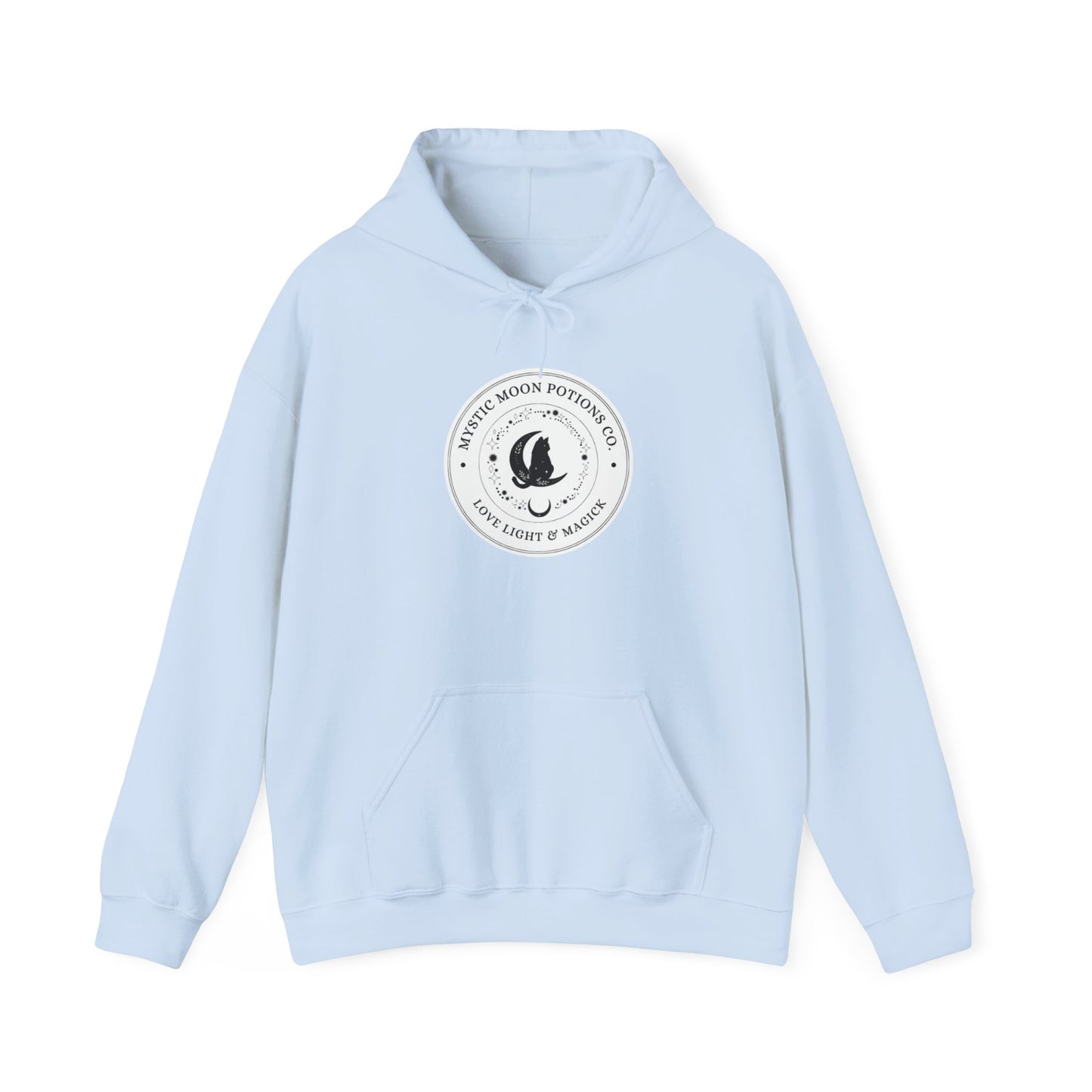 Mystic Moon Potions Co. Hoodie, Unisex Hooded Sweatshirt, Cozy Witchy Apparel, Halloween Gift, Spiritual Fashion, Everyday Wear
