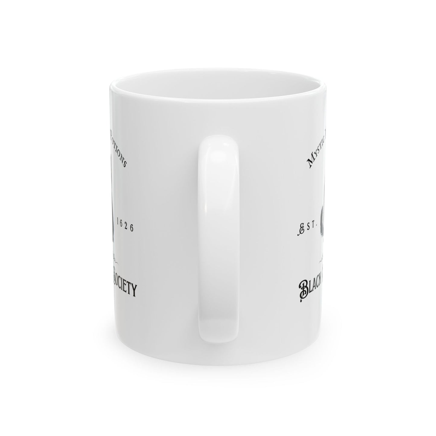 Mystic Moon Potions Co. Black Cat Society Ceramic Mug, Perfect Gift for Coffee Lovers, Unique Tea Cup, Home & Office Decor, Birthday & Holiday Present