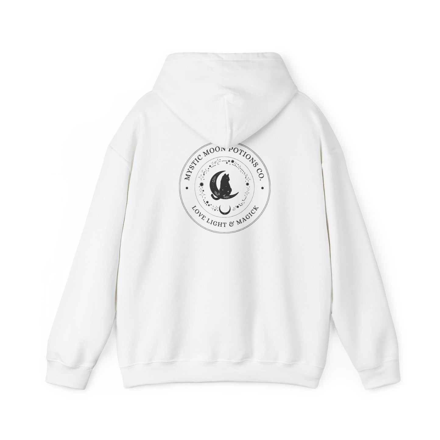 Mystic Moon Potions Co. Hoodie, Unisex Hooded Sweatshirt, Cozy Witchy Apparel, Halloween Gift, Spiritual Fashion, Everyday Wear