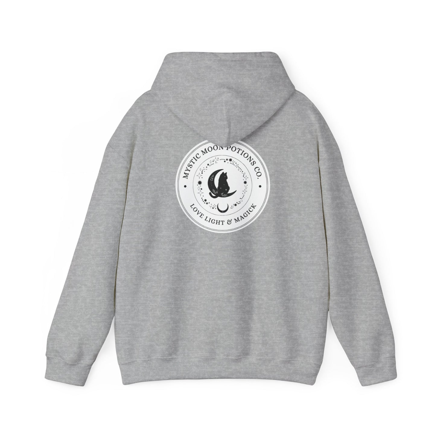 Mystic Moon Potions Co. Hoodie, Unisex Hooded Sweatshirt, Cozy Witchy Apparel, Halloween Gift, Spiritual Fashion, Everyday Wear