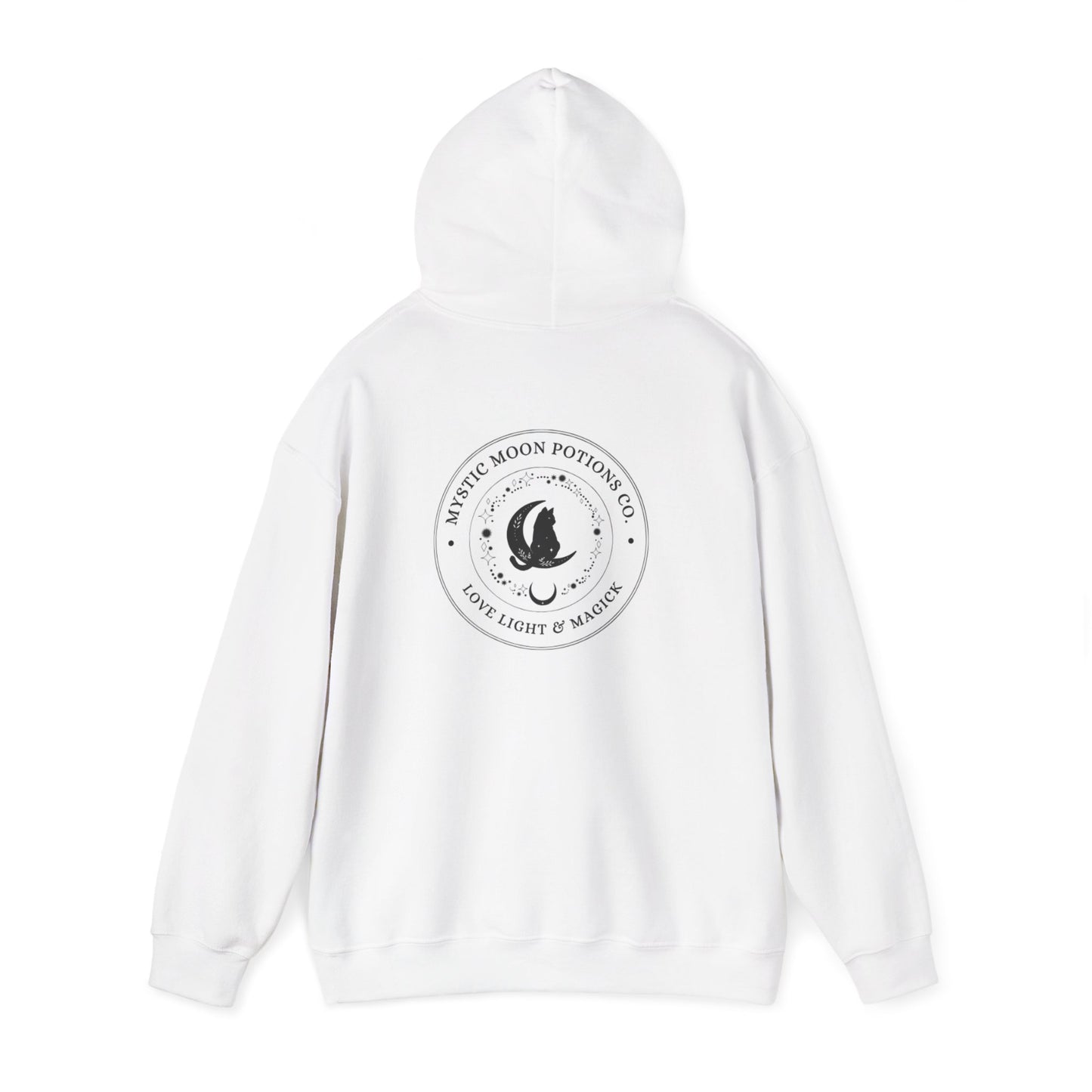 Mystic Moon Potions Co. Hoodie, Unisex Hooded Sweatshirt, Cozy Witchy Apparel, Halloween Gift, Spiritual Fashion, Everyday Wear