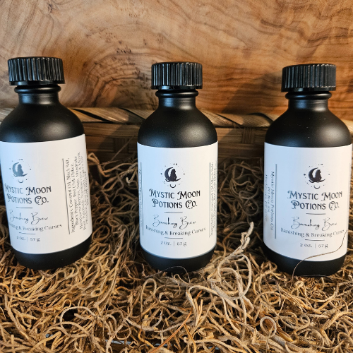 Banishing Brew Ritual Oil | Potion for Banishing, Protection & Cleansing | Anointing Spell Oil with Black Salt & Obsidian
