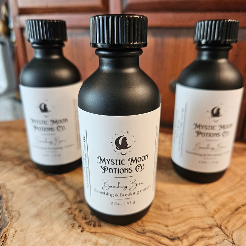 Banishing Brew Ritual Oil | Potion for Banishing, Protection & Cleansing | Anointing Spell Oil with Black Salt & Obsidian