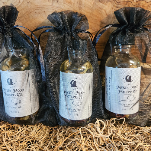 Love Spell Potion, Ritual Oil, Rose Quartz Anointing Oil for Love Drawing, Attraction, Self-Love Spell