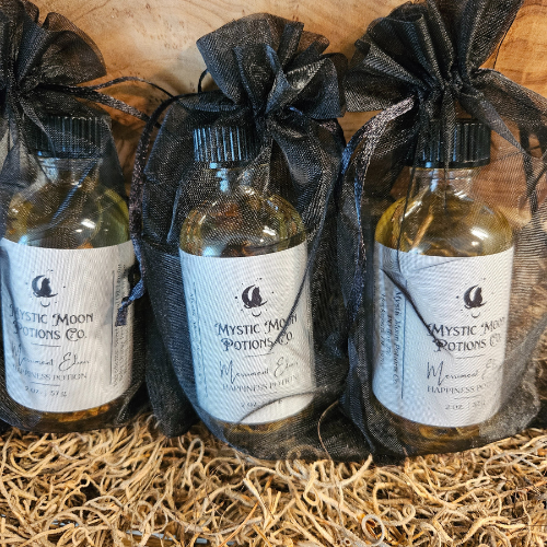 Merriment Potion, Happiness Potion Ritual Oil, Crystal Infused Spell Oil for Joy, Self Care, Anointing Oil | Practical Magic