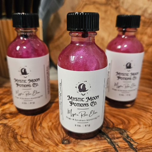 Mystic Rose Elixir: Magic & Intuition Anointing Oil | Intention Oil | Mystic Moon Potions Co.