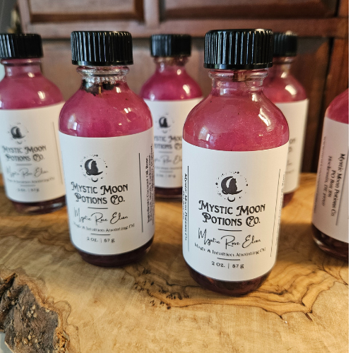 Mystic Rose Elixir: Magic & Intuition Anointing Oil | Intention Oil | Mystic Moon Potions Co.