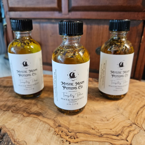 Tranquility Potion| Calming Ritual Oil for Anxiety & Sleep | Crystal Infused Anointing Oil with Lavender & Amethyst for Calm