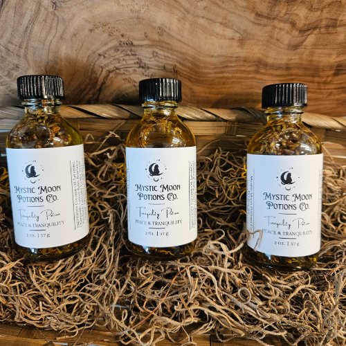 Tranquility Potion| Calming Ritual Oil for Anxiety & Sleep | Crystal Infused Anointing Oil with Lavender & Amethyst for Calm
