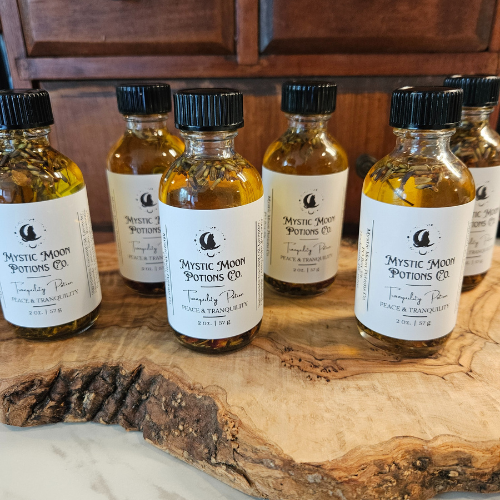 Tranquility Potion| Calming Ritual Oil for Anxiety & Sleep | Crystal Infused Anointing Oil with Lavender & Amethyst for Calm